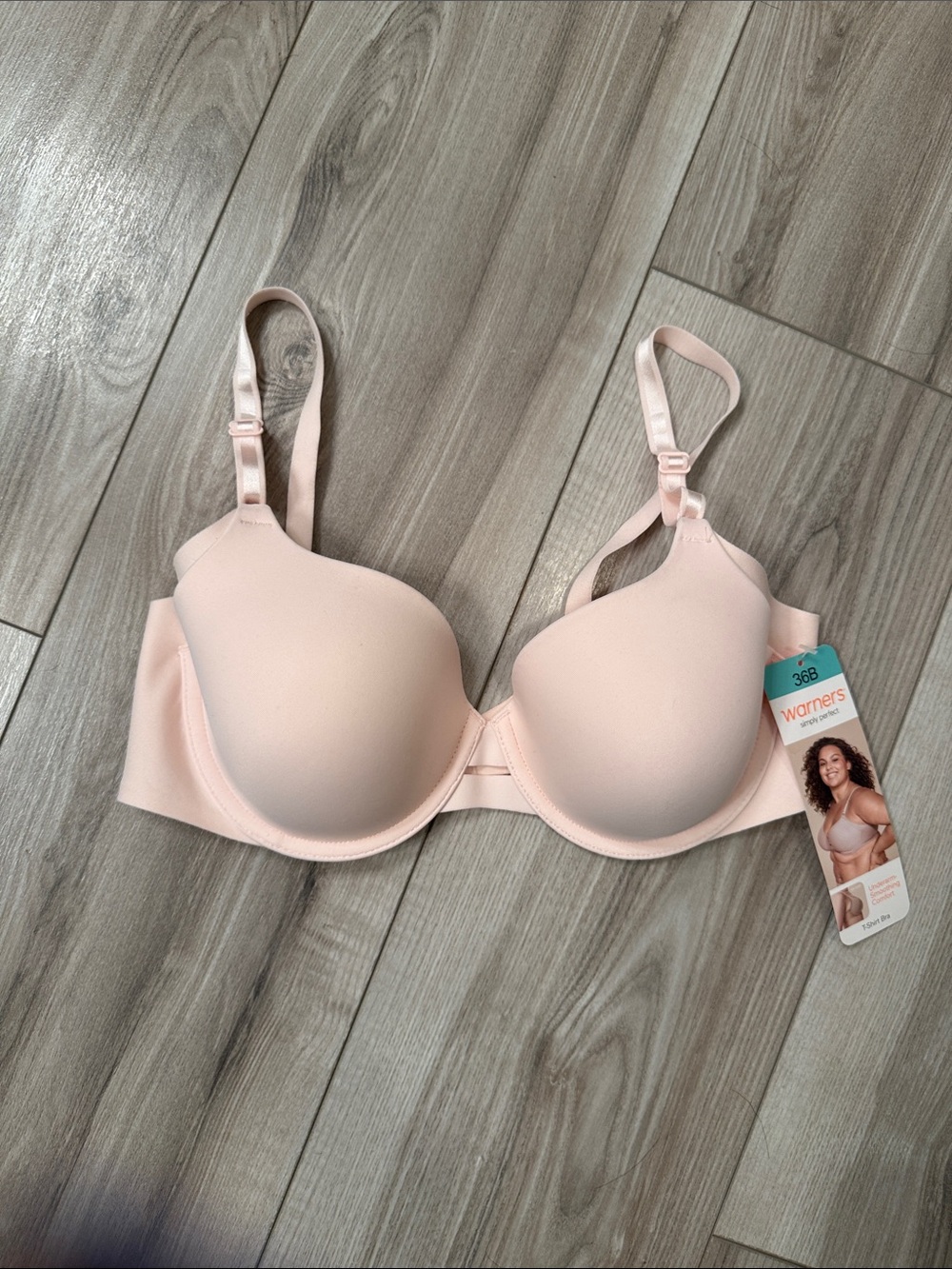 Warner's Pale Pink Seamless T-Shirt Bra - 36B